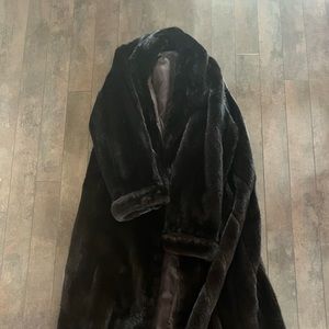 Full length male mink fur coat, custom designed and made from mid 1990s